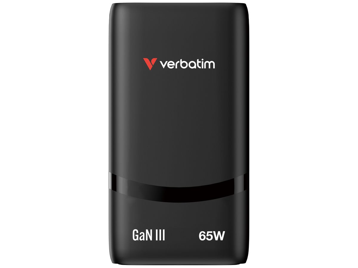 Verbatim Fold n Go GaN Charger 65W Black