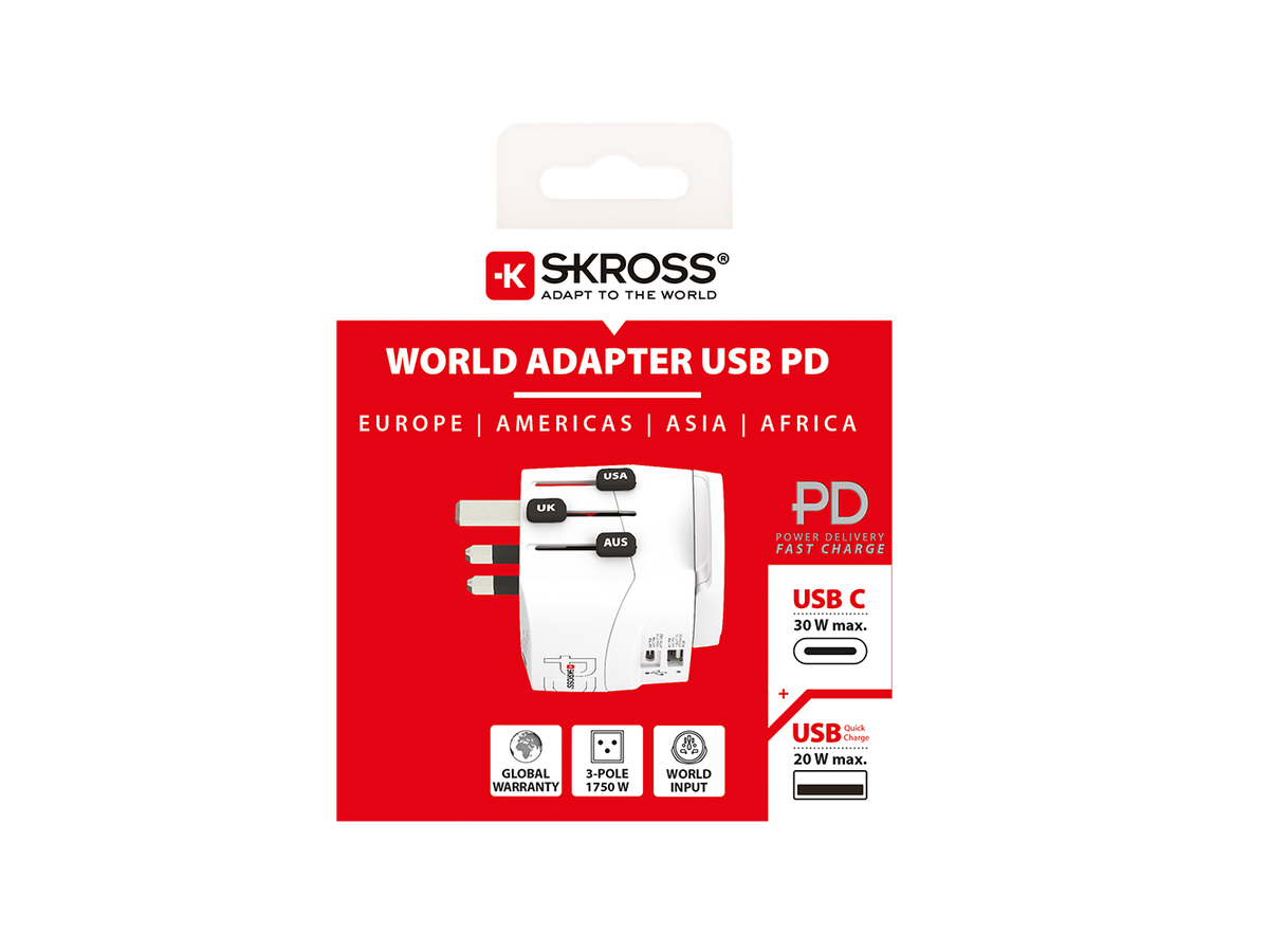Skross PRO Light USB AC30PD World