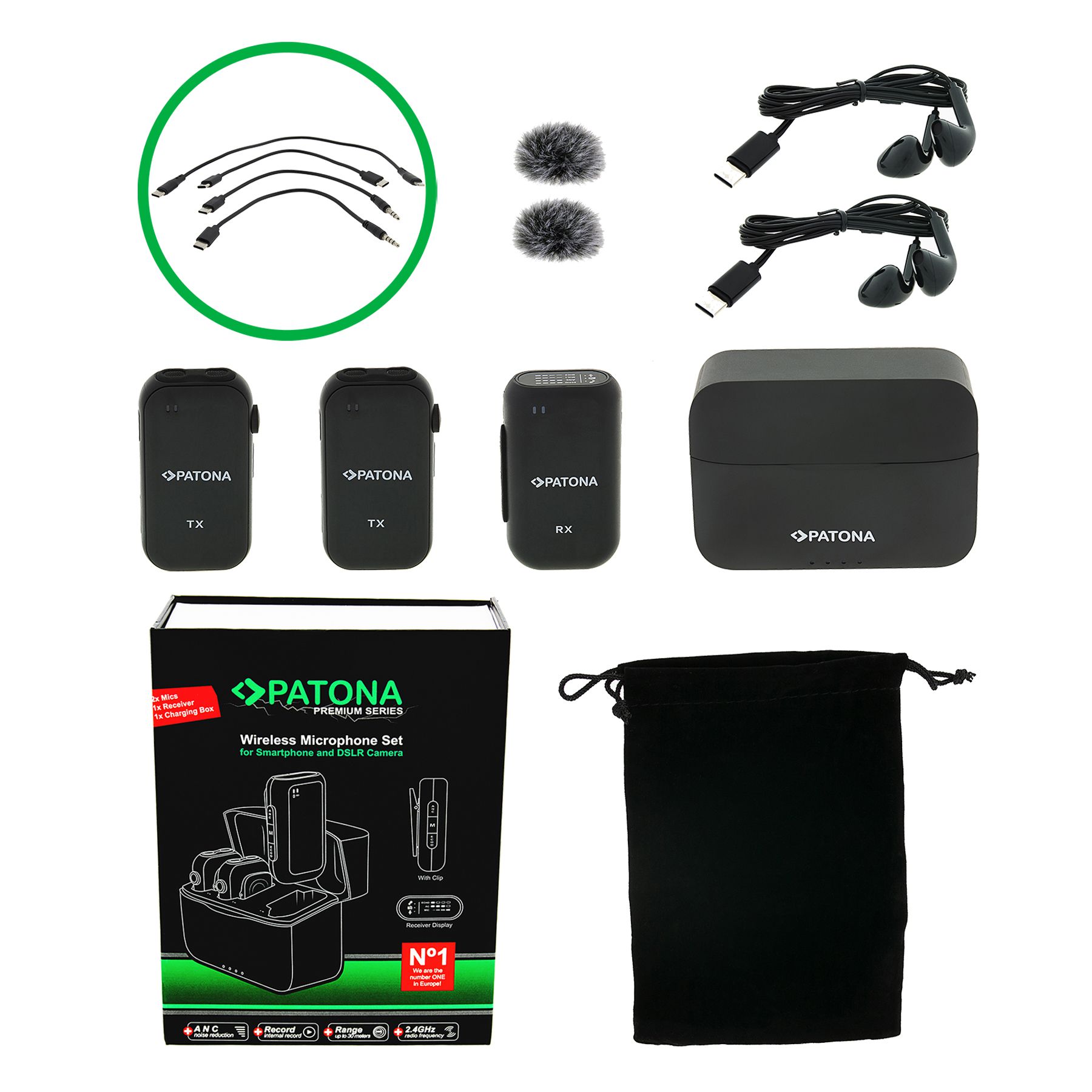 Patona Wireless Lavalier Mikrofon Set
