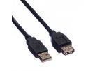 Roline USB 2.0 Kabel, A-A, black, (0.8m)