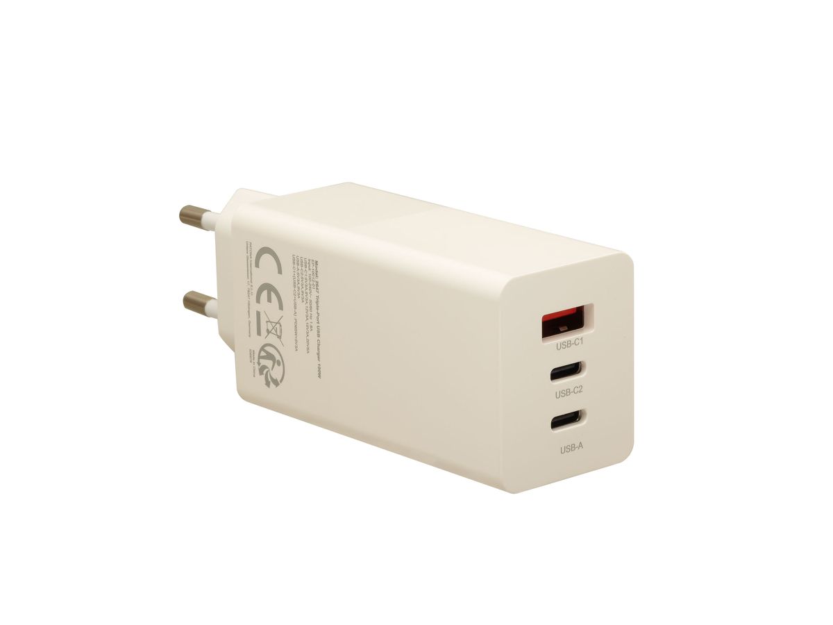 Patona GAN PD 100W 2xUSB-C 1xUSB-A white