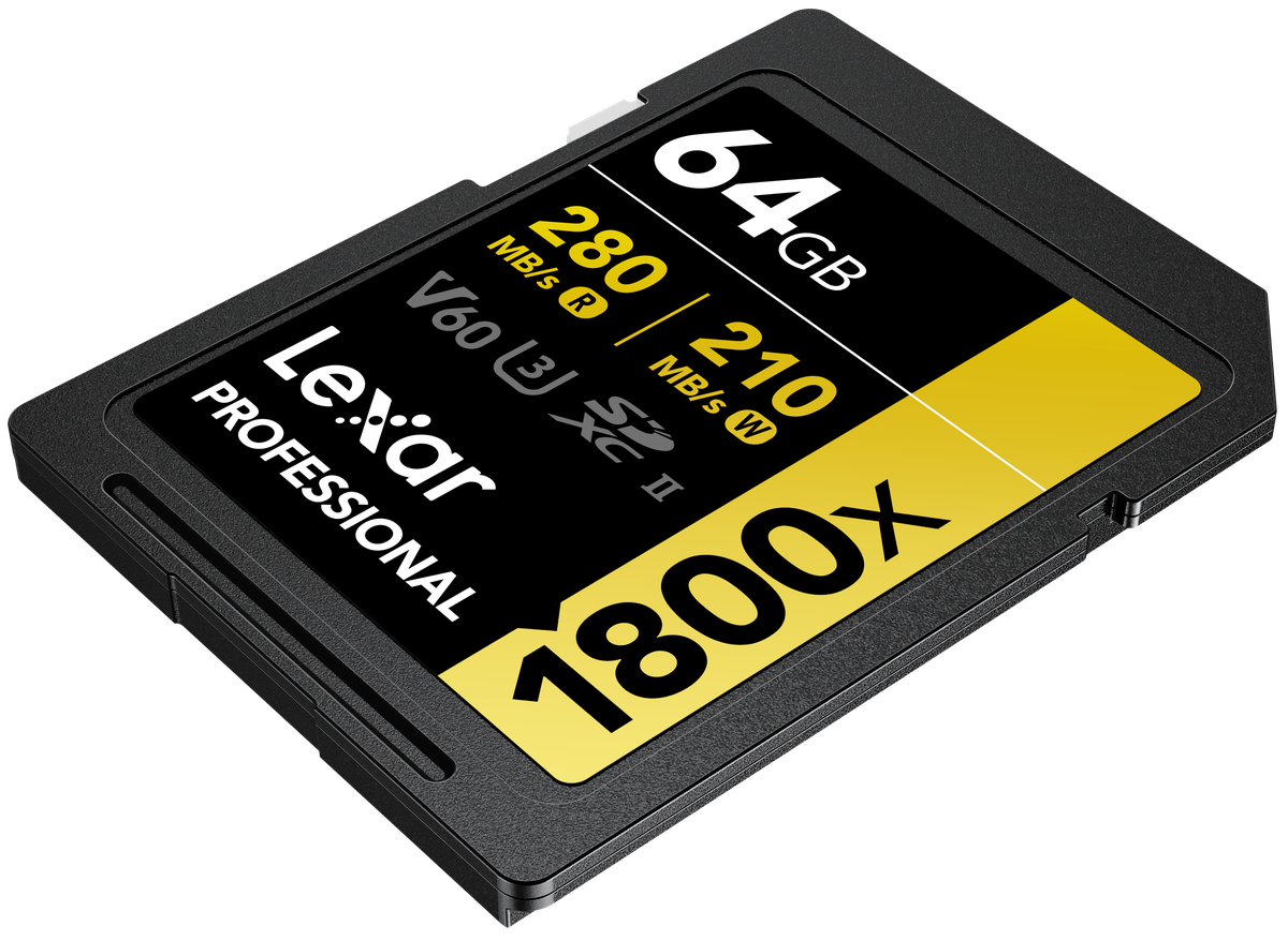 Lexar 1800x UHS-II SDXC 64GB Gold