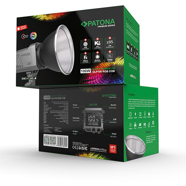 Patona RGB COB LED Studiolicht 100W