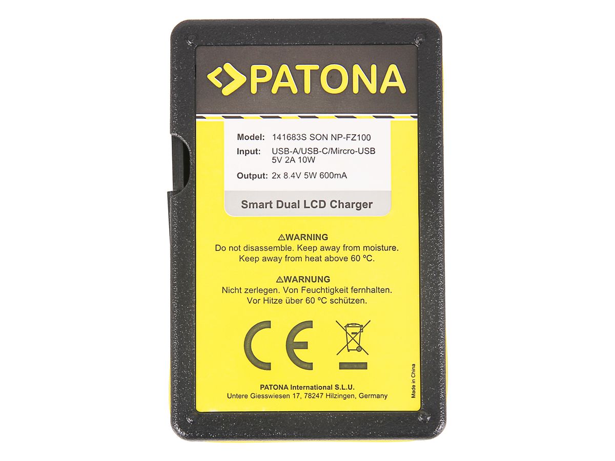 Patona Smart Dual LCD USB NP-FZ100