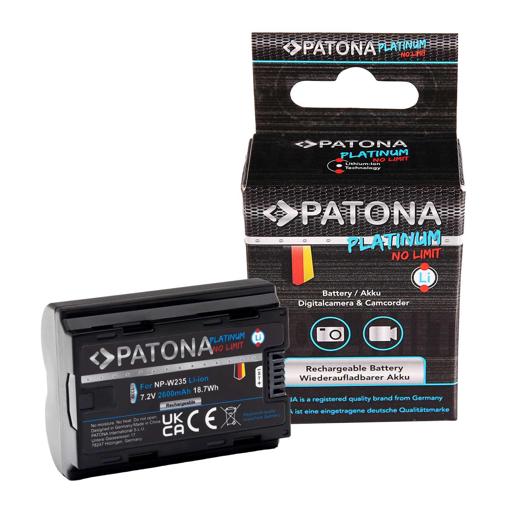Patona LP-E6P Set Chargeur + 2 Batterie