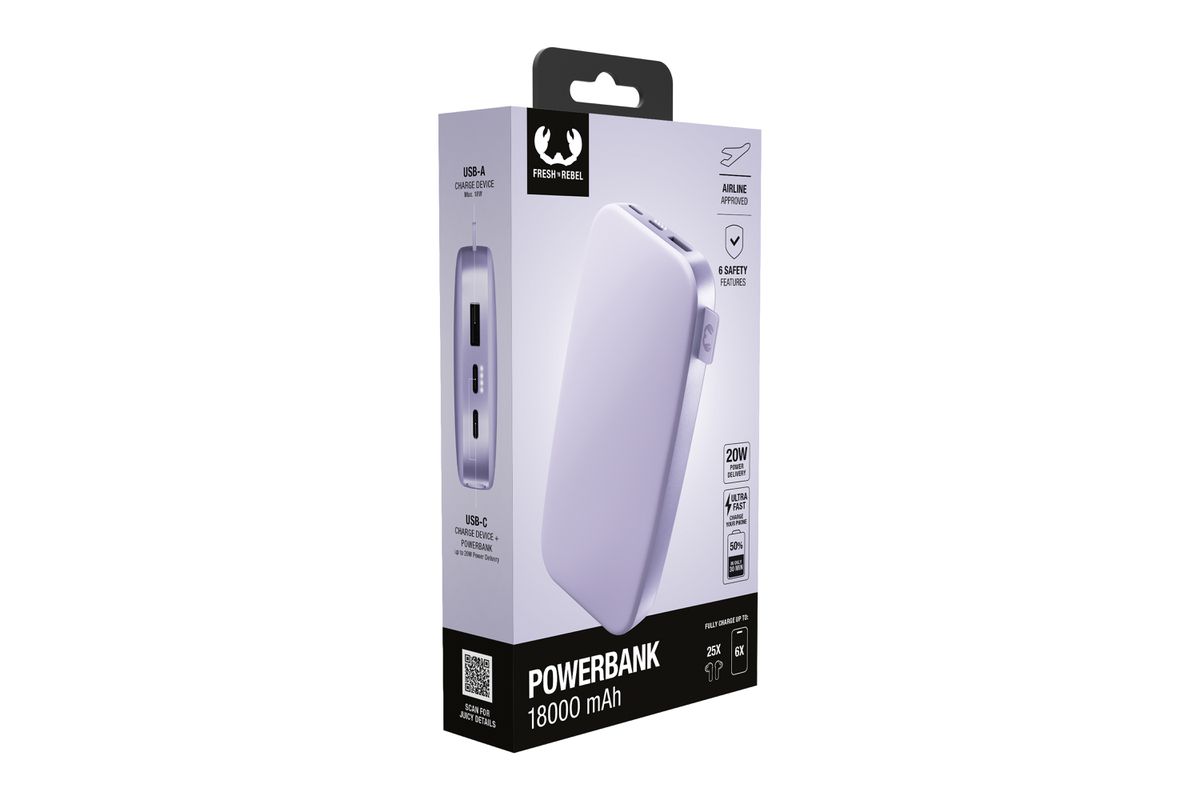 Fresh 'n Rebel Powerbank 18000 mAh Lilac