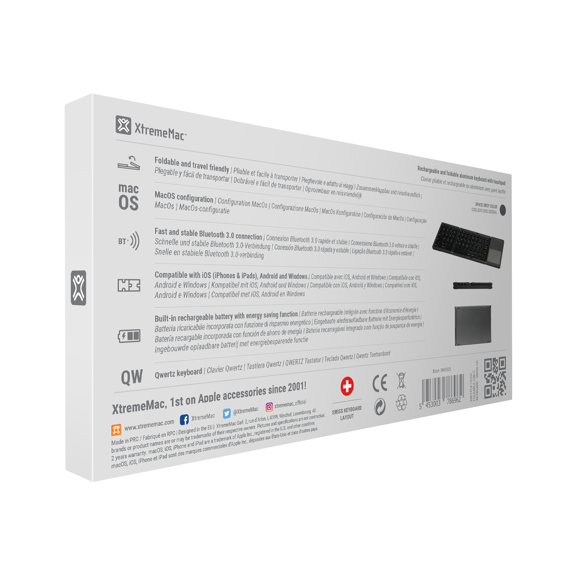 XtremeMac Foldable Bluethoot Keyboard