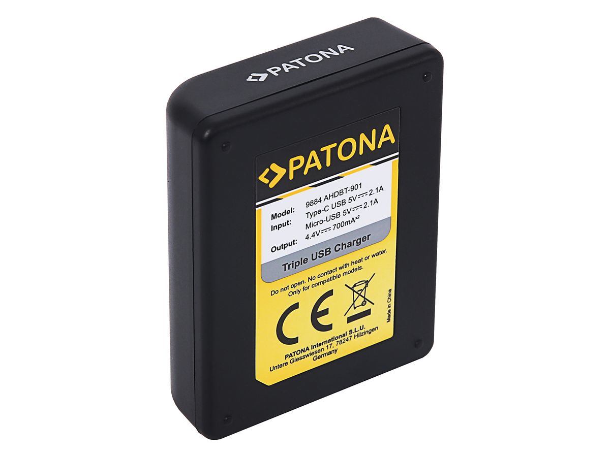 Patona Chargeur Triple USB Gopro Hero 10 - engelberger ag
