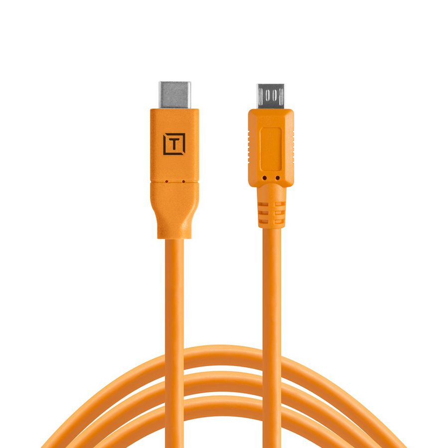 TetherPro 2.0 Micro-B 5-Pin 4.6m Org