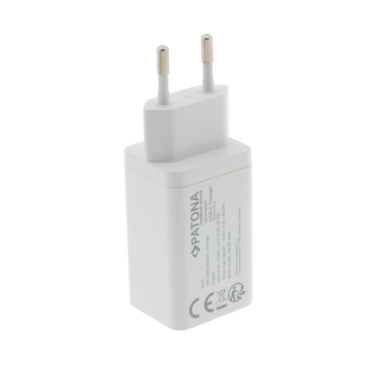 Patona GaN PD Charger 65W USB-C white