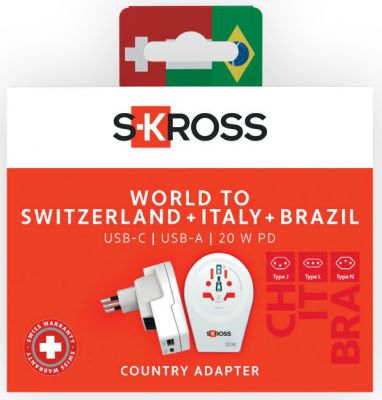 Skross World to CH/IT/BRA USB AC20PD