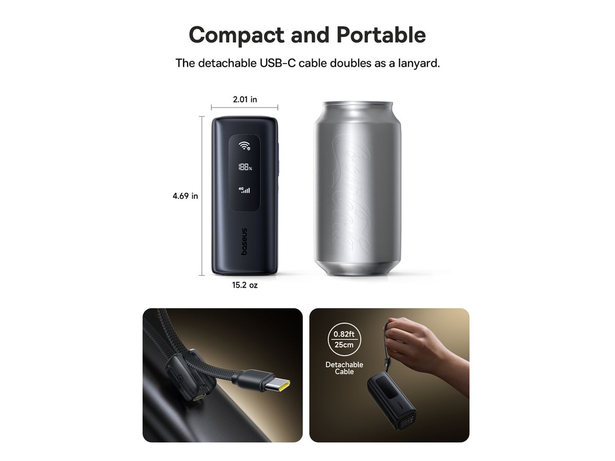 Baseus EnerGeek MiFi PB 20000mAh 67W Bl.