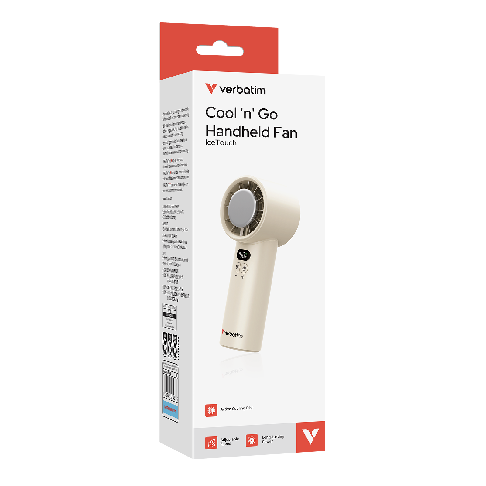 Verbatim CoolnGo Handheld Fan White