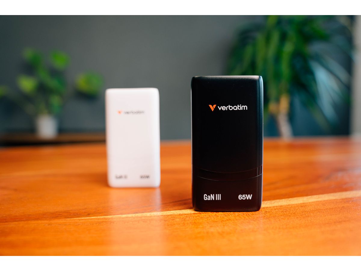 Verbatim Fold n Go GaN Charger 65W Black