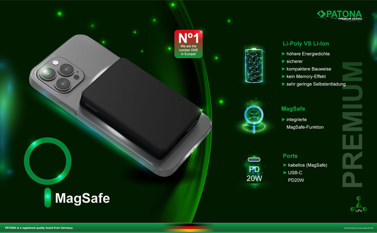 Patona Powerbank PD20W 10000mAh Magsafe