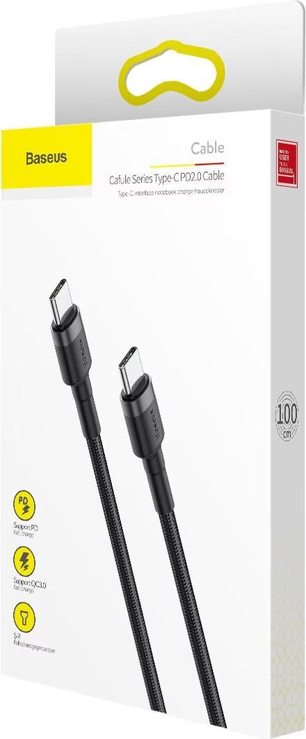 Baseus USB-C to USB-C 1m 60W black