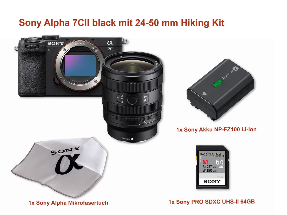 Sony Alpha ILCE7CM2B+24-50mm Hiking Set