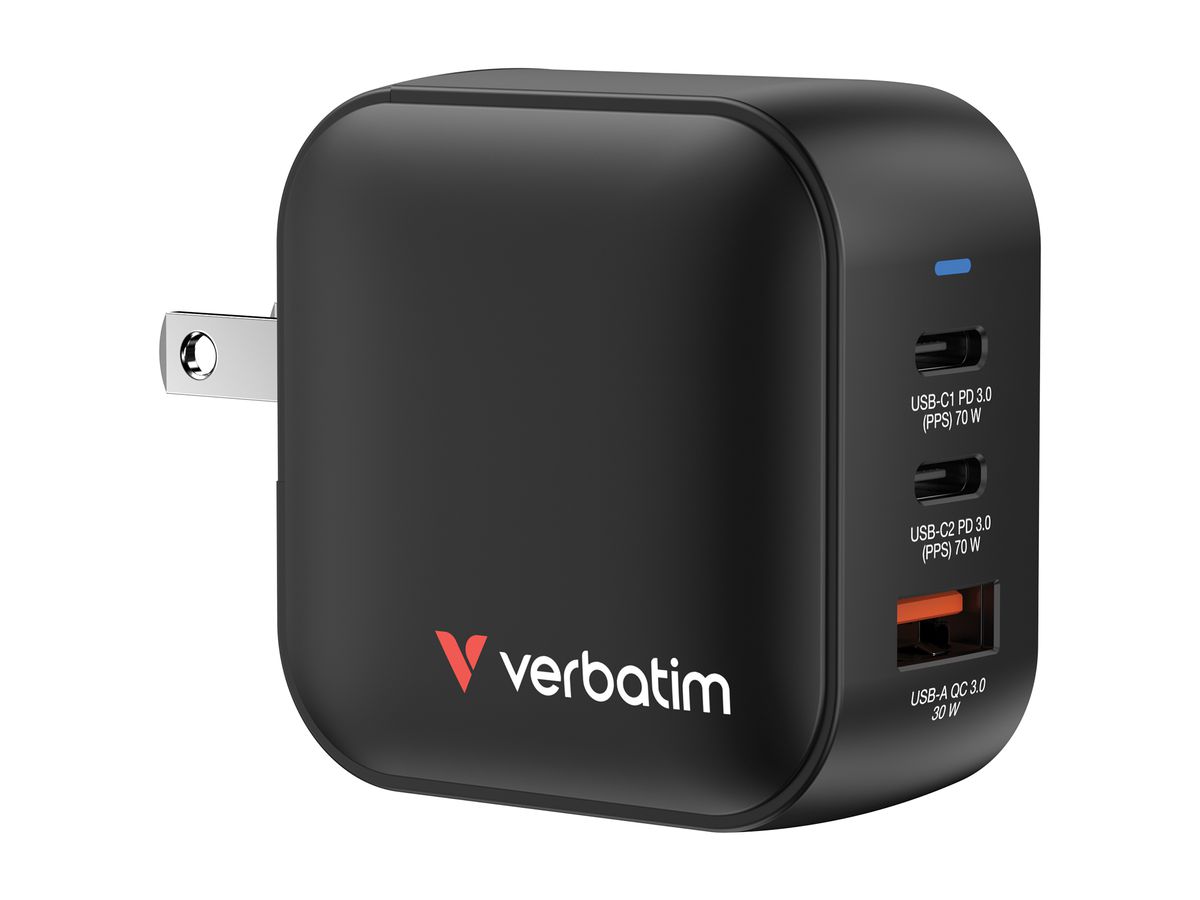 Verbatim Mini GaN 3 Port Charger 70W