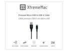 XtremeMac Premium Micro-USB 2m black