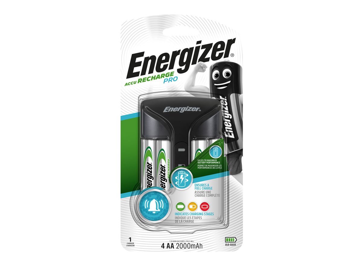 Energizer chargeur Pro + 4x AA 2000mAh