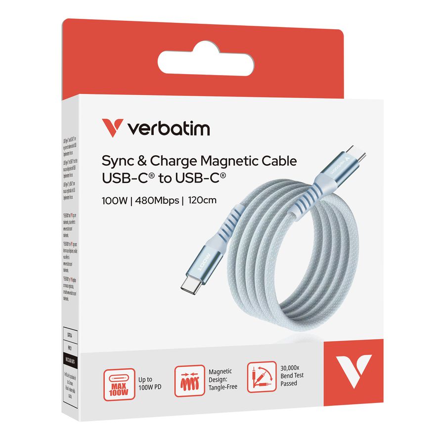 Verbatim Magnetic Cable USB-C 100W Blue