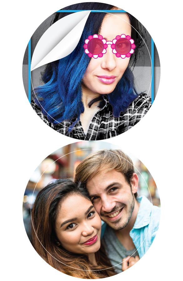 Canon ZP-2030-2C-20 Zink Circle Sticker