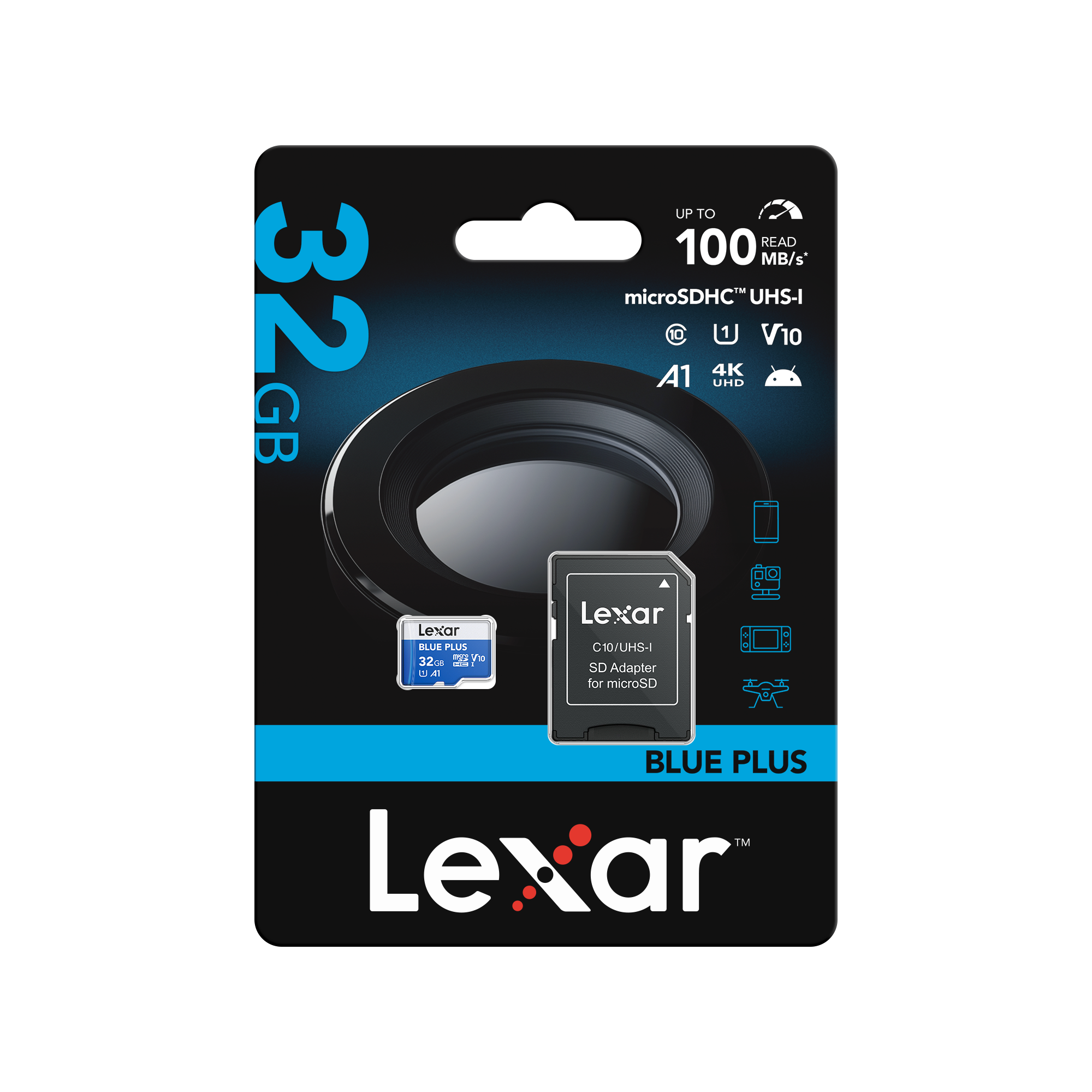Lexar microSDHC 100MB/s Blue Plus 32GB