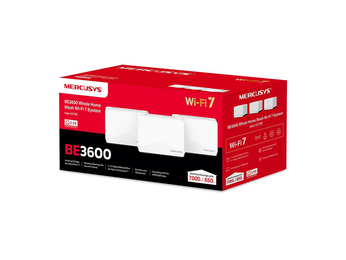 Mercusys BE3600 Mesh Wi-Fi 7 System