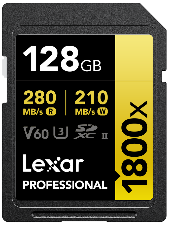 Lexar 1800x UHS-II SDXC 2x128GB Gold