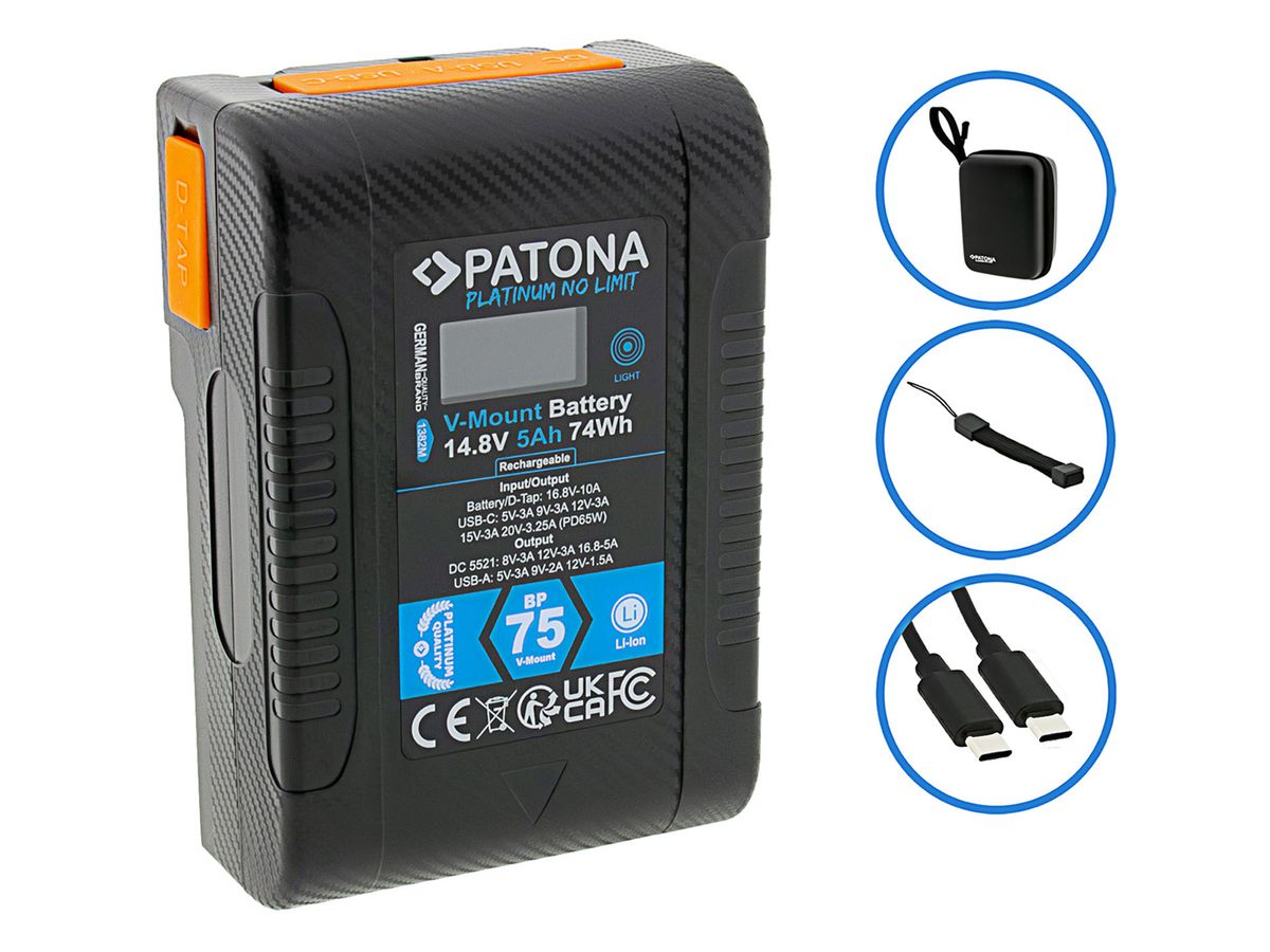 Patona Platinum V-Mount BP-75W