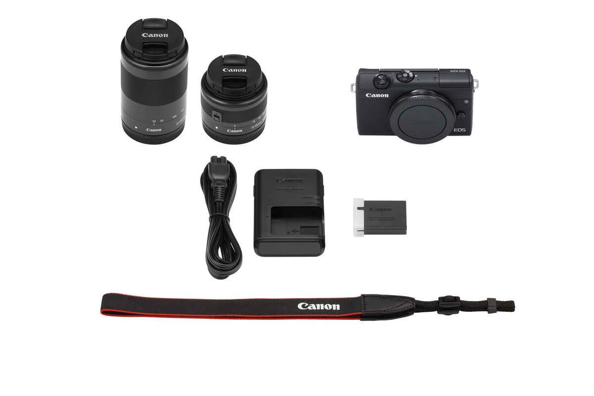 Canon EOS M200 + 15-45 + 55-200 Schwarz
