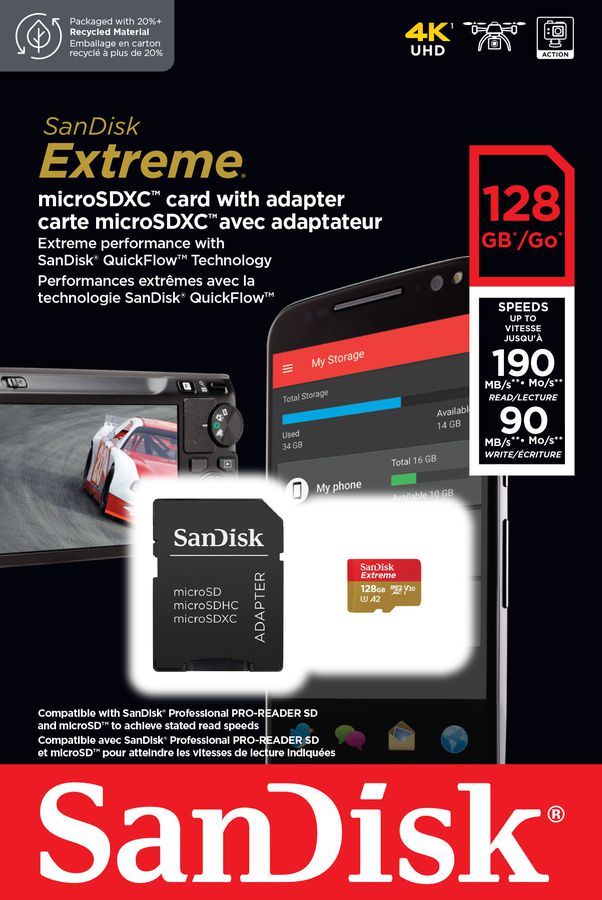SanDisk Extreme 190MB/s microSDXC 128GB