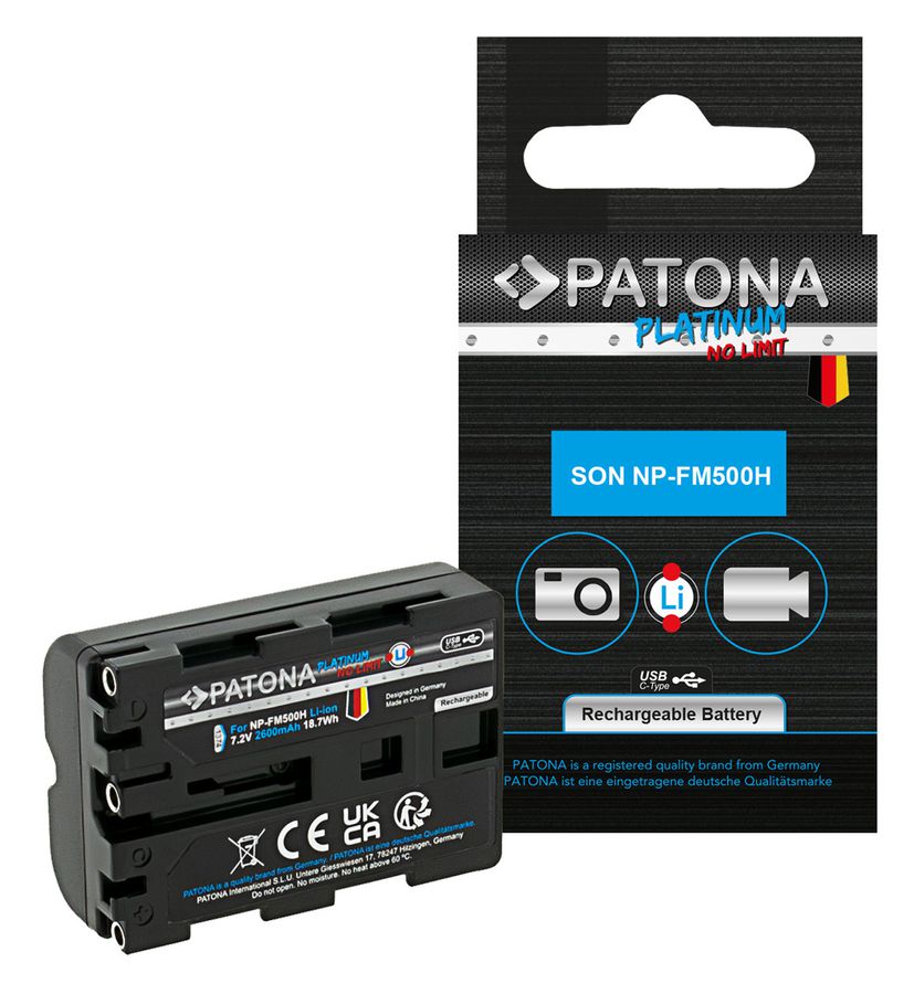 Patona Platinum Sony NP-FM500H USB-C