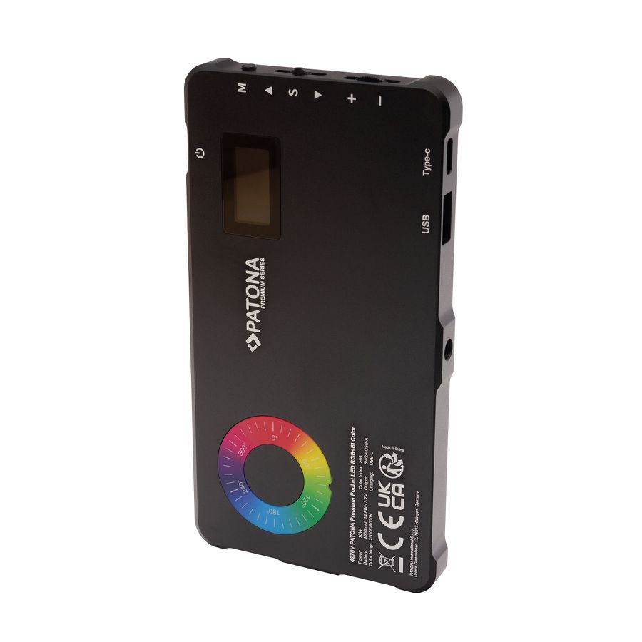 Patona RGB Videolicht mit Powerbank