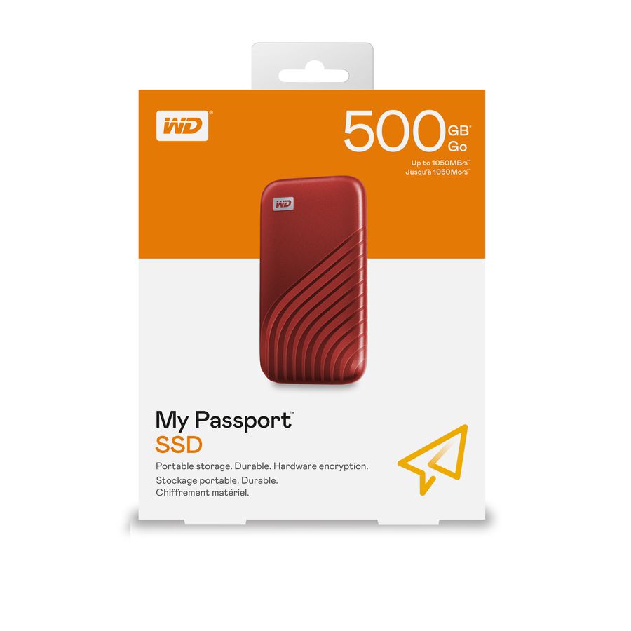 WD My Passport SSD 1TB red