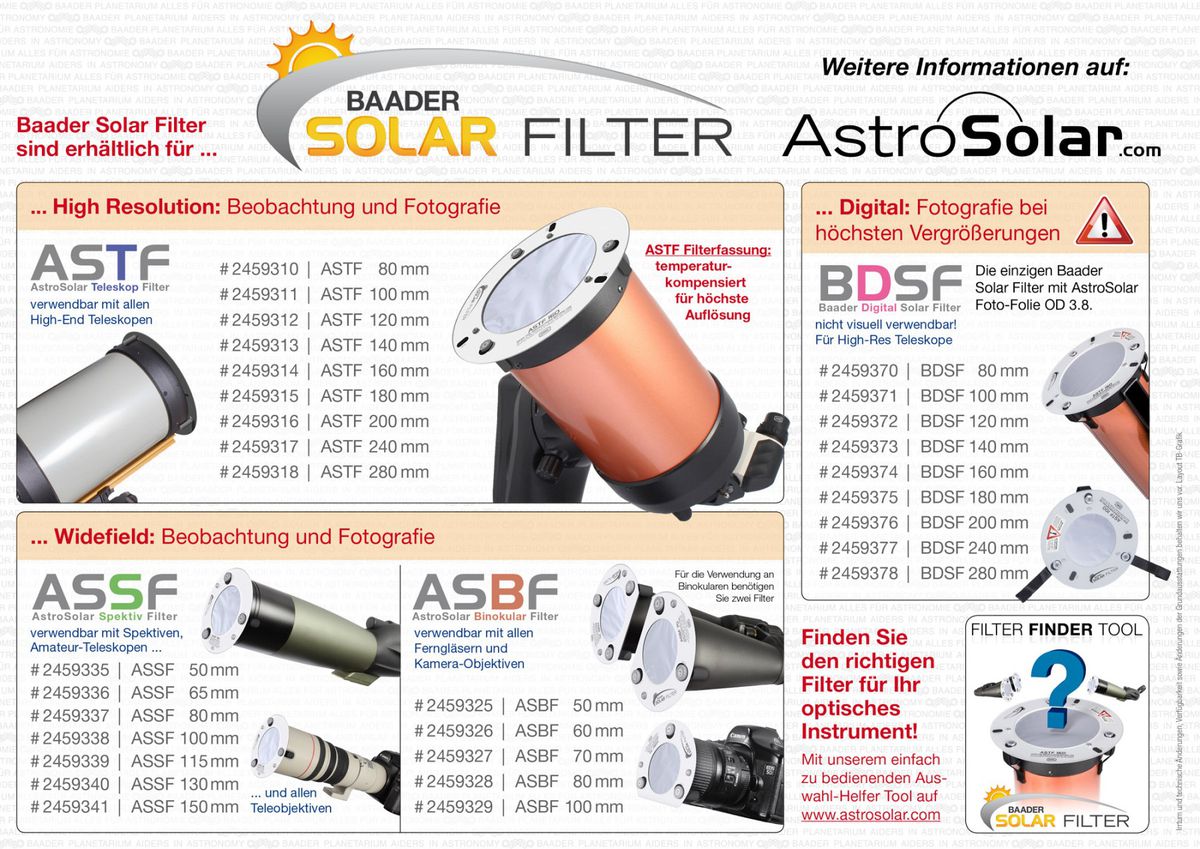 Baader 3.8 OD Digital Solar Filter 160mm