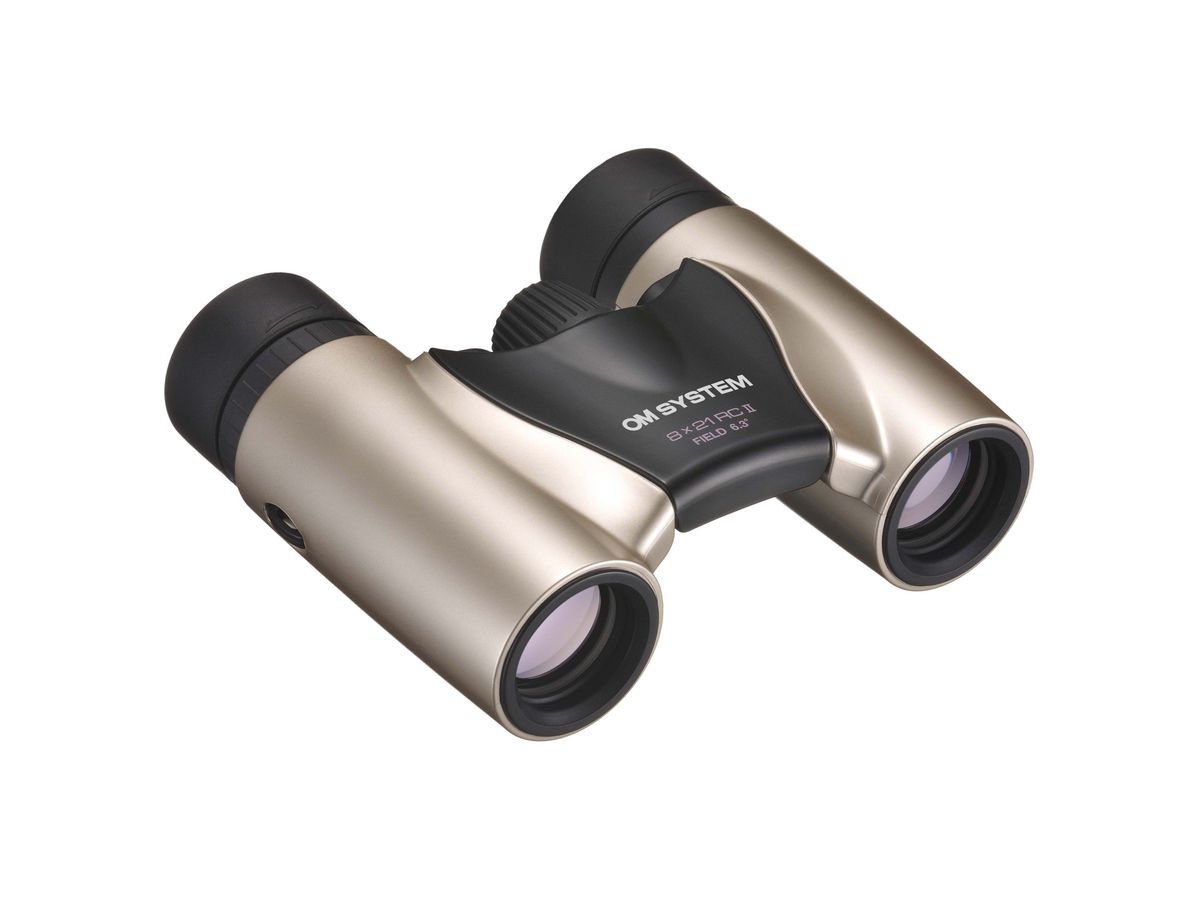 OM System 8x21 RC II champagne or étui
