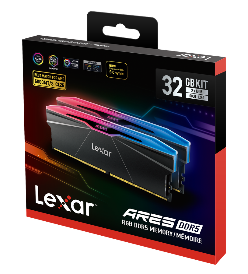 Lexar ARESDDR5 6000MHz CL28 2x16GB Black