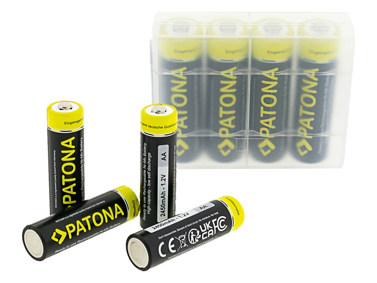 Patona Akku 4x Mignon AA 2450mAh NiMH