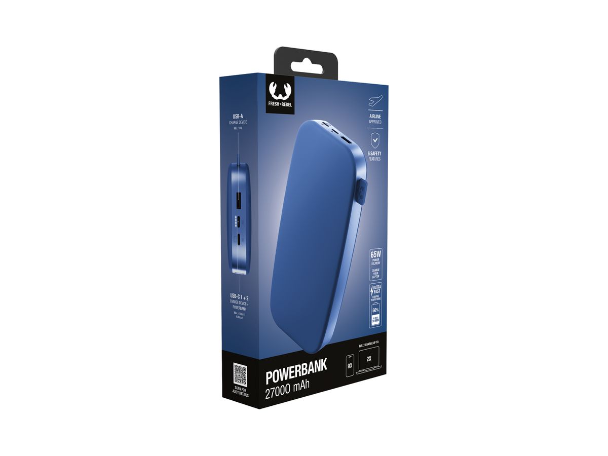 Fresh 'n Rebel Powerbank 27000 mAh Blue