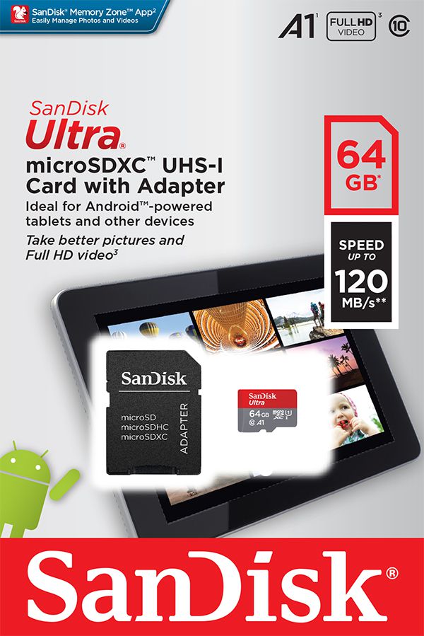 SanDisk Ultra SDHC 120MB/s 32GB Tablet