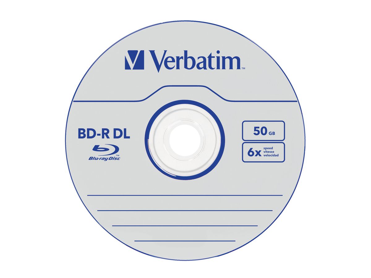 Verbatim BD-R Jewel DL 50GB 6x 5 Pack