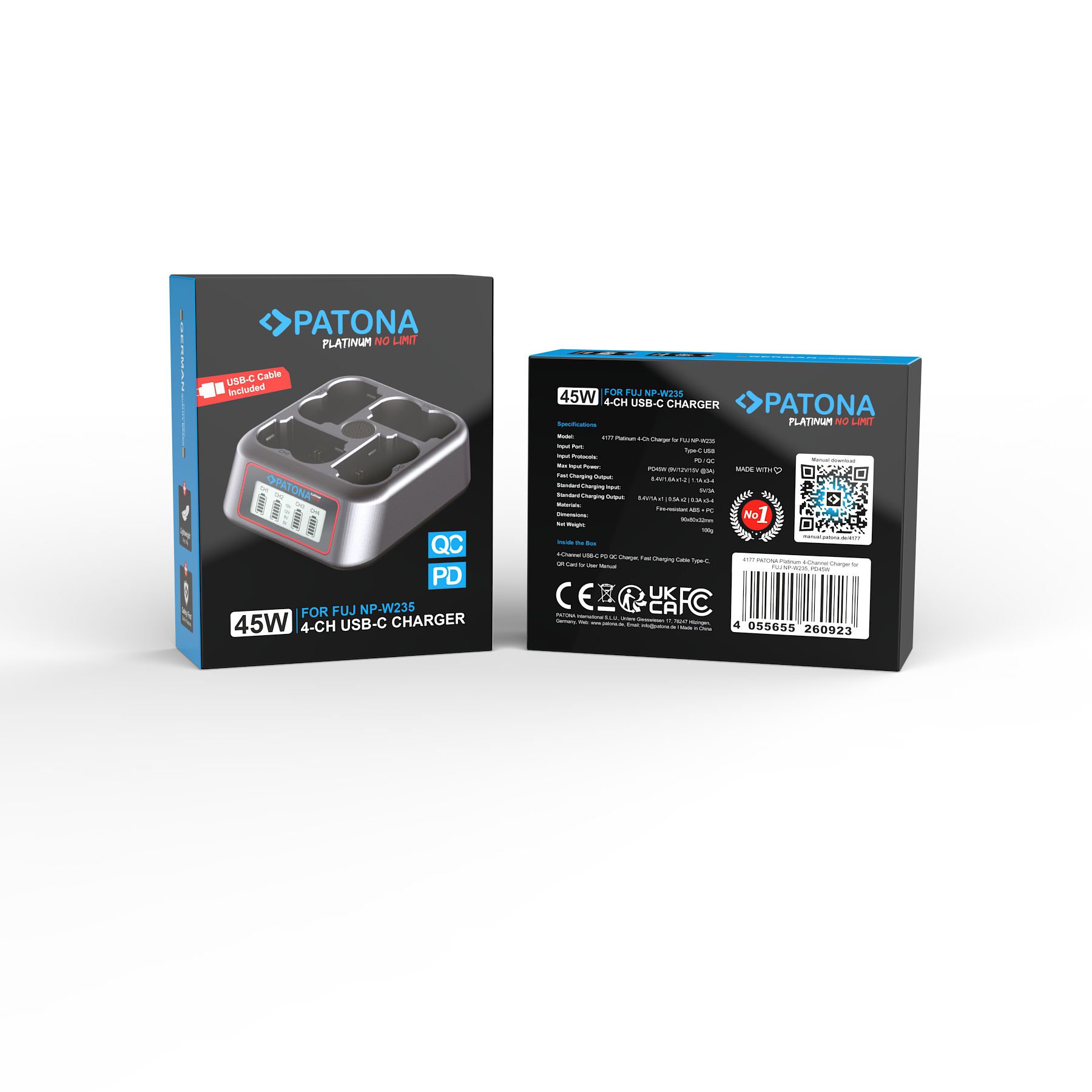 Patona 4-Port Fast Charger Fuji NP-W235