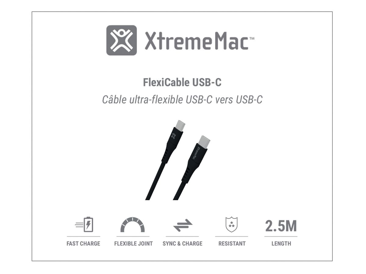 XtremeMac Flexi USB-C To USB-C 2m
