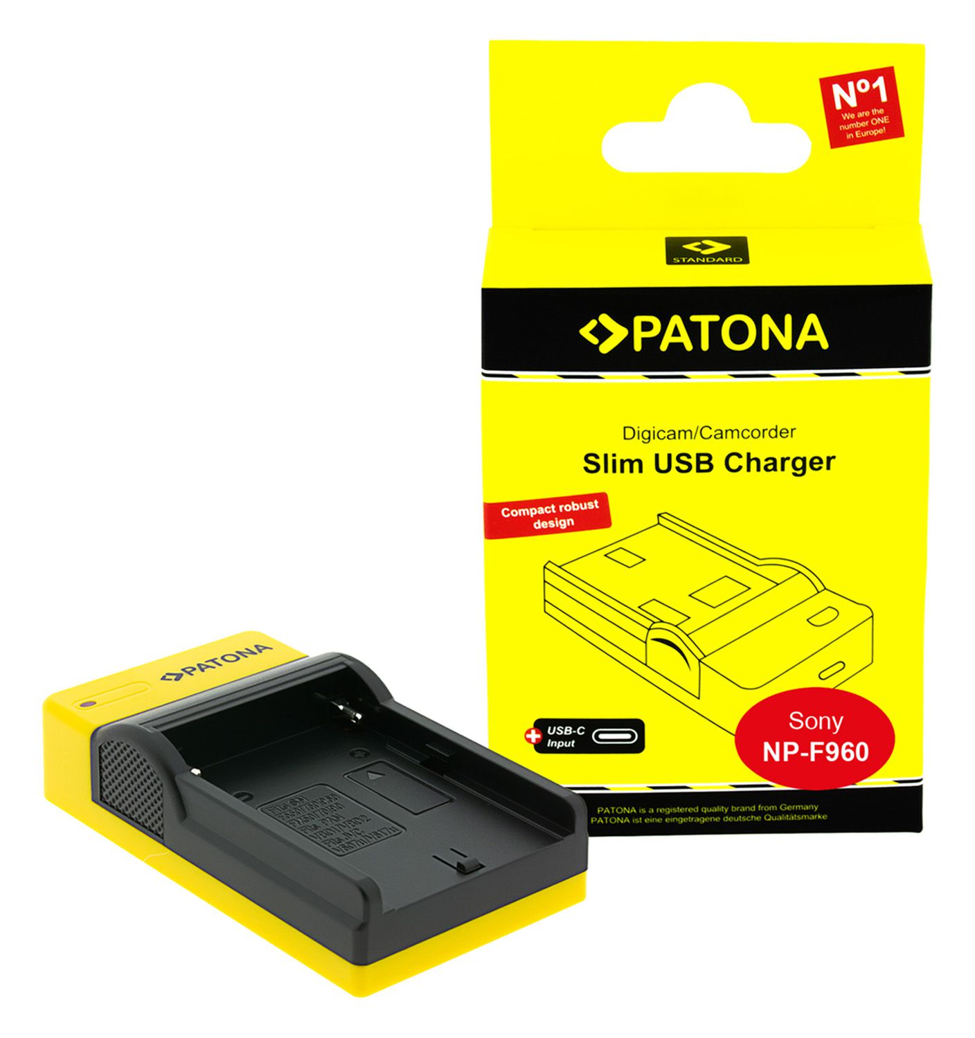 Patona Slim Micro-USB Charger NP-F960