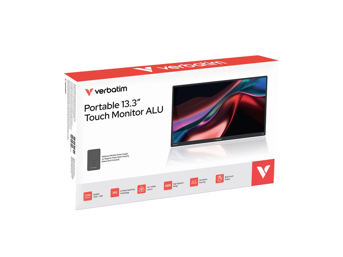 Verbatim Touch Monitor 13.3" Wireless