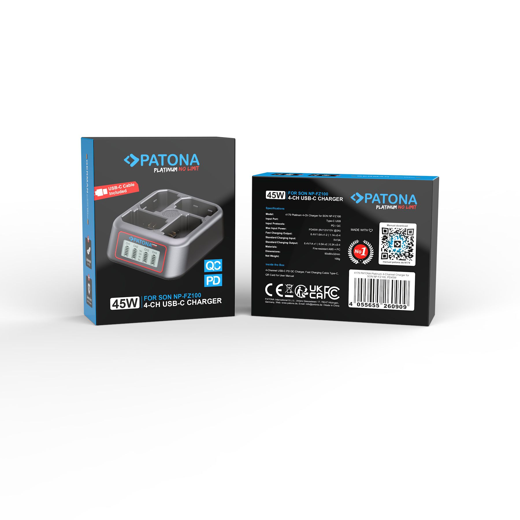 Patona 4-Port Fast Charger Sony NP-FZ100