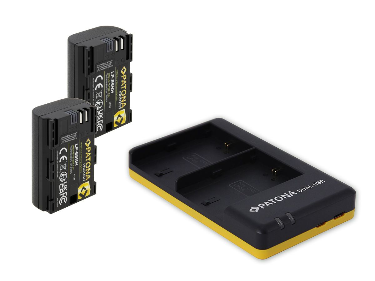 Patona LP-E6NH Set Chargeur + 2 Batterie