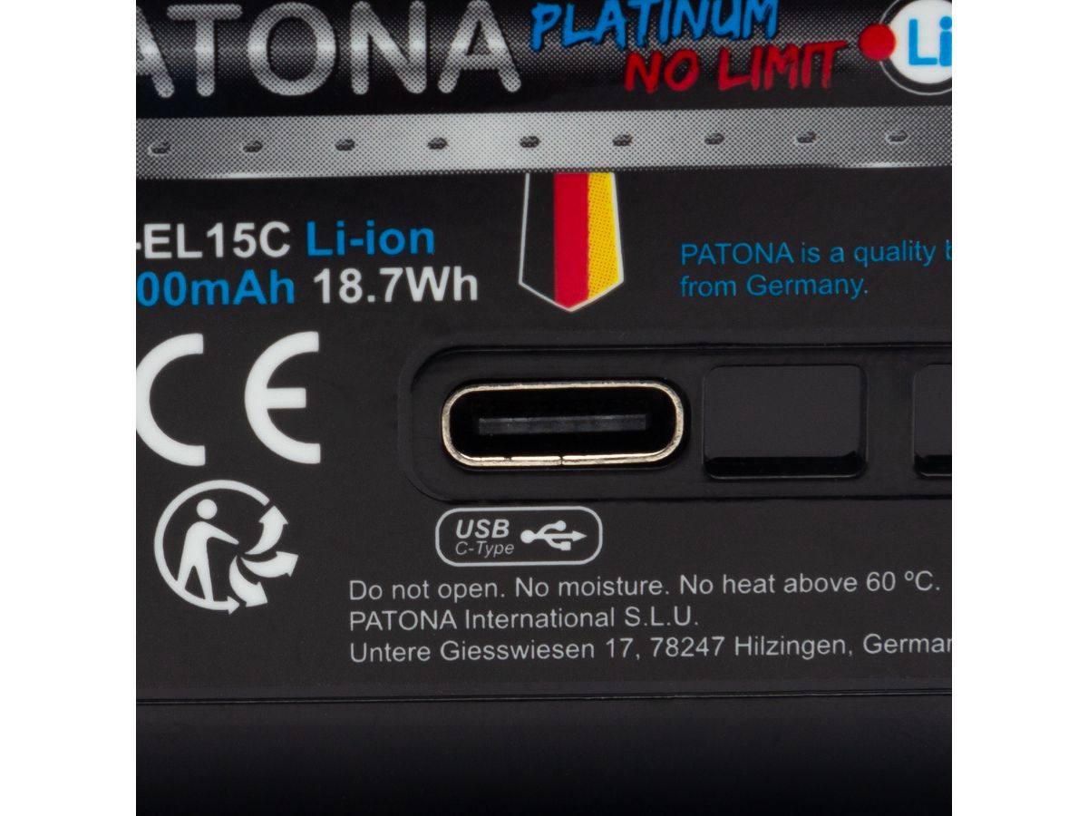 Patona Platinum Akku Nikon ENEL15C USB-C