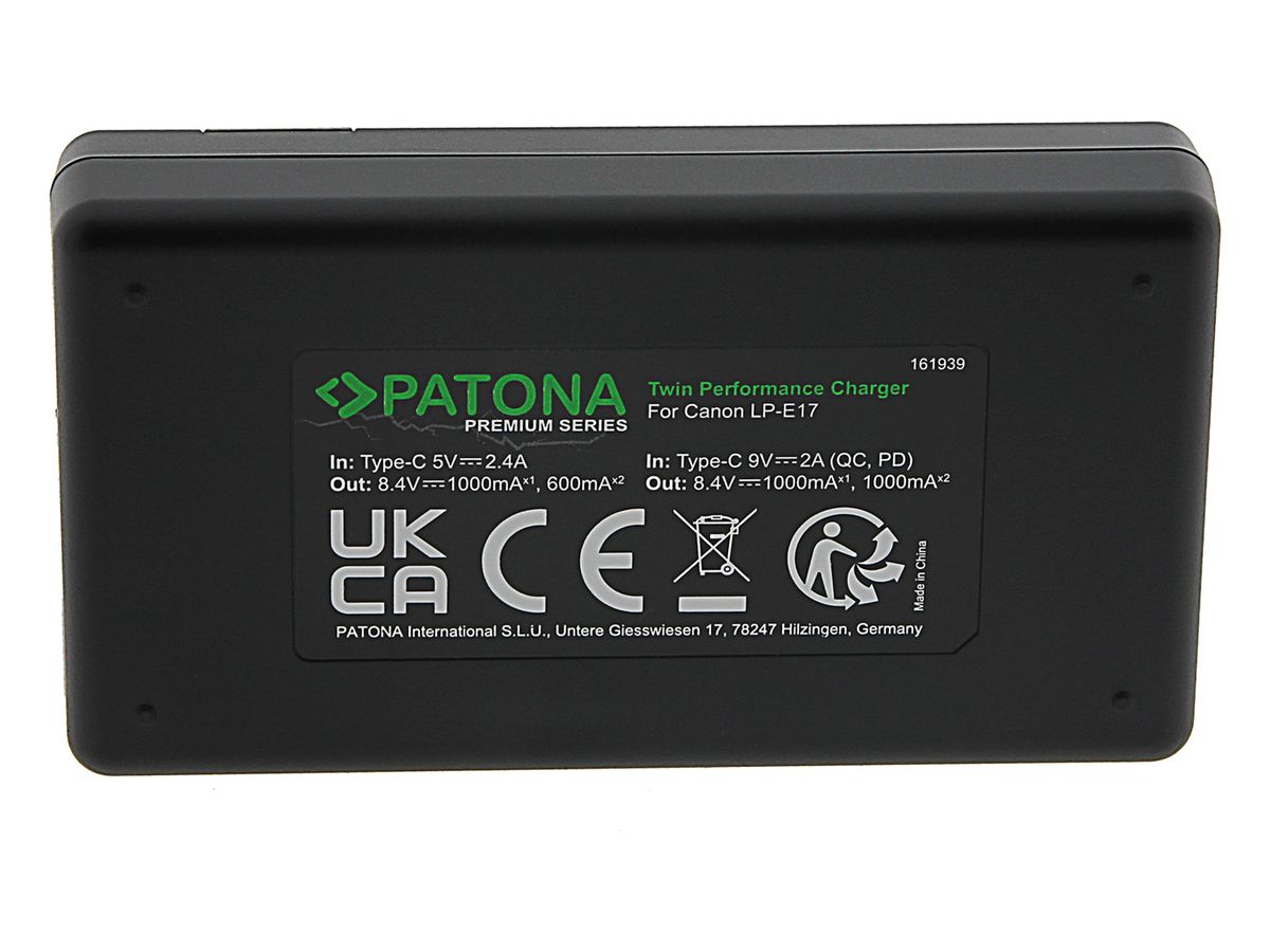 PATONA Premium chargeur double LP-E17
